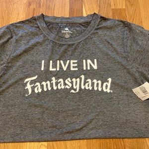 Disney Women’s “I Live in Fantasyland” XL shirt